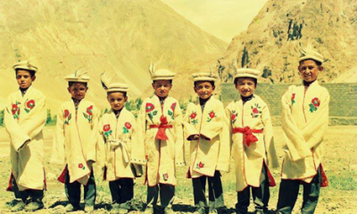 BOYS IN SHUQa- shuqa traditional dress of gilgit baltistan
